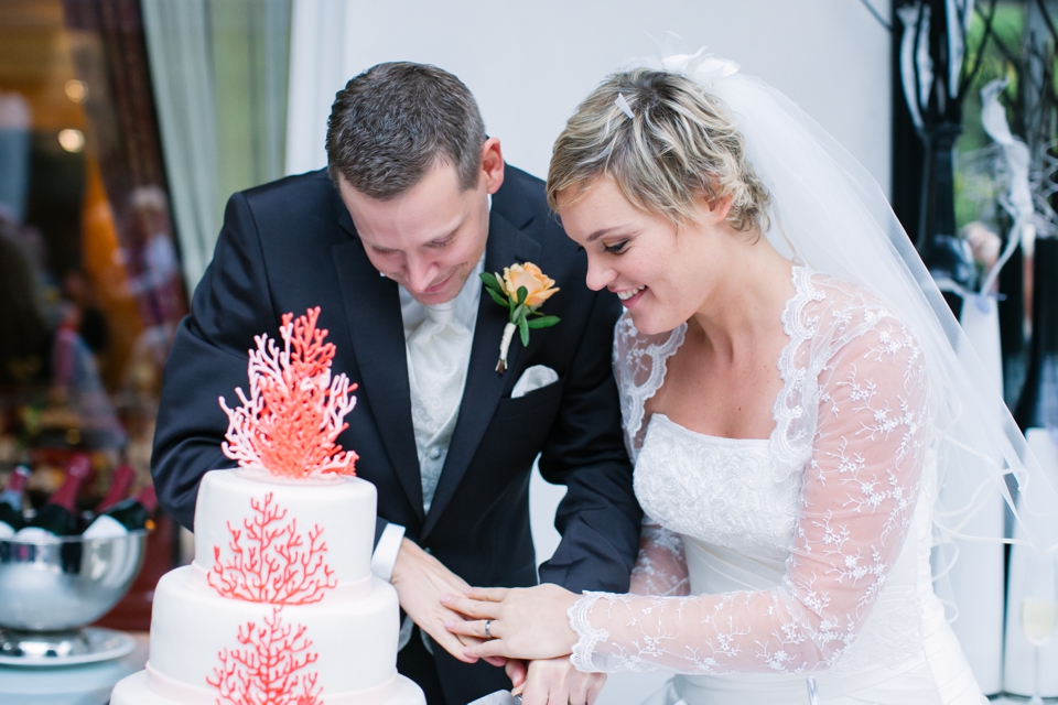 Photo Hochzeitstorte, Koralle
